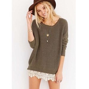 Urban Outfitters Sweater with Lace Trim